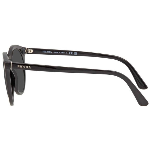 ? Prada Dark Grey Round Ladies Sunglasses
